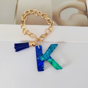 Blue chain letter k