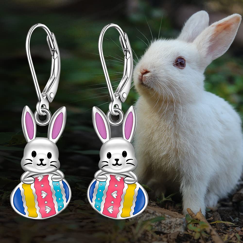 Wholesale Rabbit Easter E Clover Easter Earrings
