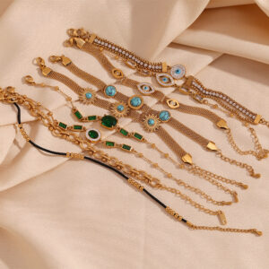 Oval Tianhe Stone White Jade Opening Bracelet-Steel Color