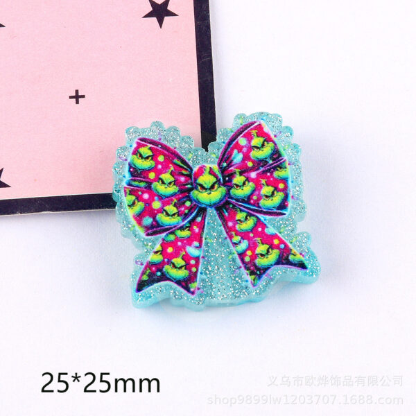 Wholesale 10pcs Straight Hole Medical Bow DIY Acrylic Handmade Beads