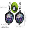 Wholesale Vintage Gothic Bat Halloween Flower Pendant Earrings