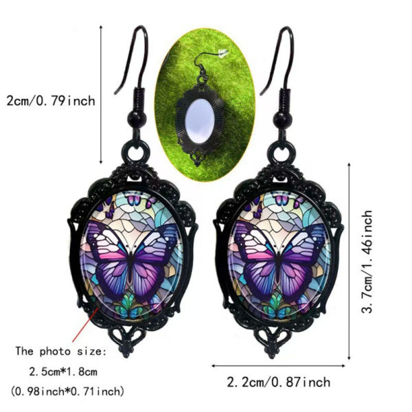 Wholesale Vintage Gothic Bat Halloween Flower Pendant Earrings