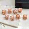 Wholesale 14m Acrylic Bread Kt Printed Square through Hole DIY Loose Beads Cartoon Bag Pendant Mobile Phone Chain Head Rope Aessories