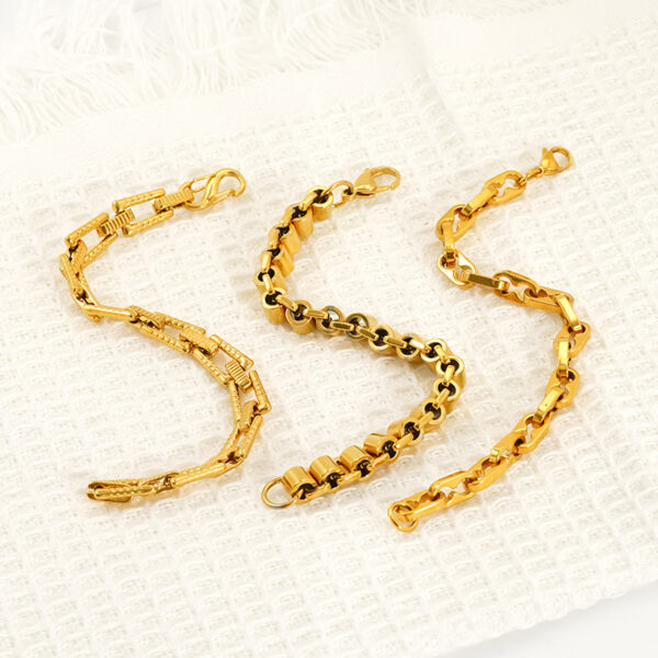 Wholesale fashion stainless steel hip-hop bracelet Joker unisex jewelry