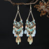Wholesale Long bead water droplet fringe Bohemian style earrings