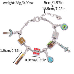 Minecraft bracelet style two lobster clasp