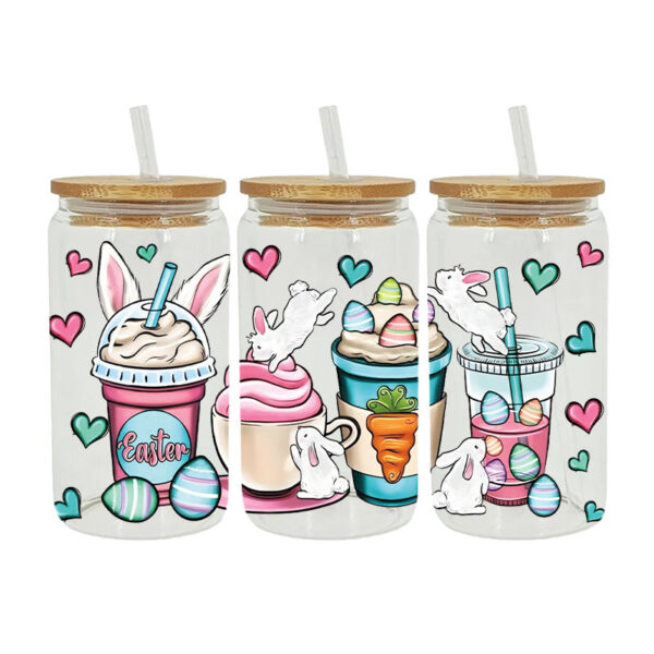 Wholesale UV Transfer Paste Glass Crystal Label Crystal Paste Cross-border Special Paste for 16oz Glass Cup 23cmX11cm