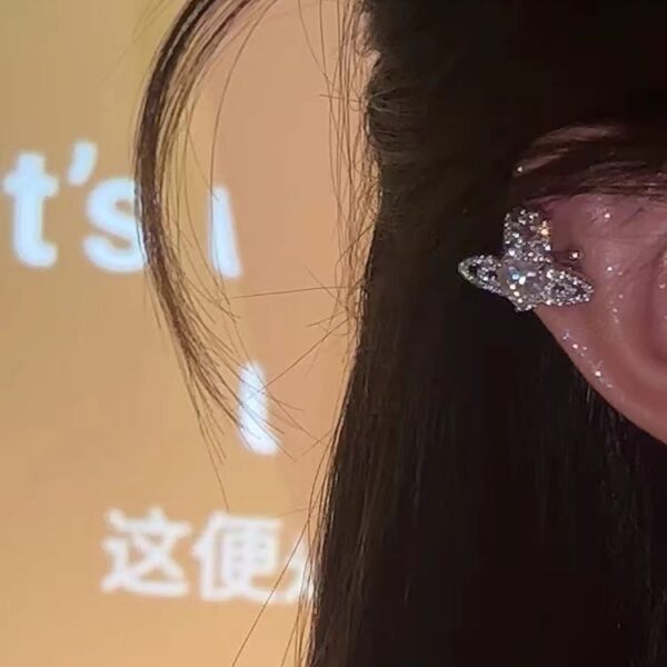 Wholesale Full Diamond Saturn Sparkle Earrings