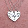 Wholesale Stainless steel heart-shaped puzzle letter necklace set