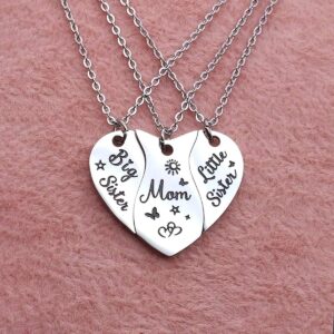 Wholesale Stainless steel heart-shaped puzzle letter necklace set