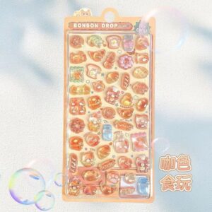 3D Embossed Stickers [Brown Candy Toys] / Bag