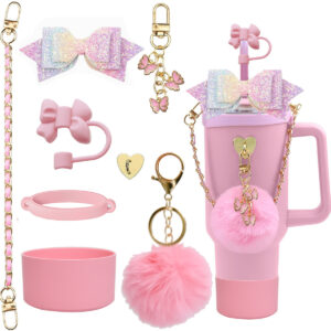 Pink bow 8-piece set (minimum of 5 sets per style) / 7-piece set (excluding cups)