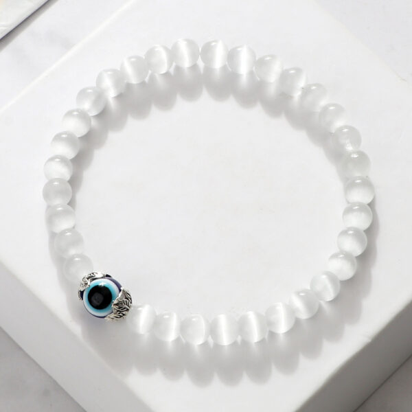 Wholesale Devil's Eye bracelet blue eye beads alloy flower holder bracelet