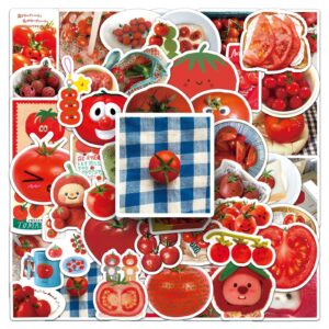 Wholesale 50 Pieces of Tomato Ins Style Graffiti Stickers, Personalized Cross-Border Small Fresh and Cute Decorative Water Cup Mobile Phone Case DIY Stickers