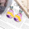 Wholesale creative metal egg eardrop design cute Easter earrings