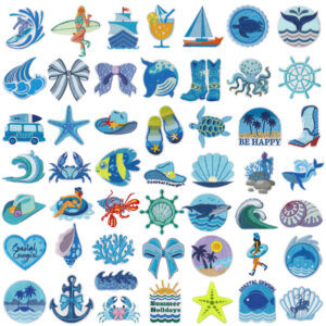 Wholesale Holiday Beach Surfer Girl Embroidery DIY Patches