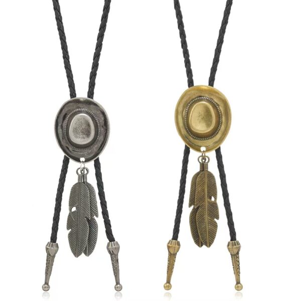 Wholesale Western cowboy hat feather necklace