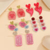 O1CN01zjPRRV2BSrPLFk6ve_2210951808338-0-cib Wholesale Valentine's Day Love Text Acrylic Earrings