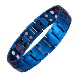 Double-row magnet bracelet blue