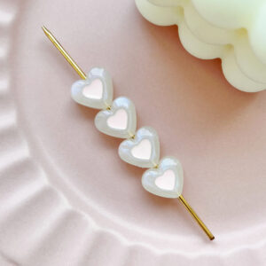 Pearlescent pink / 15 * 17mm 1 piece
