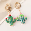 Wholesale Handmade Diamond-Encrusted Alloy Cactus Keychain