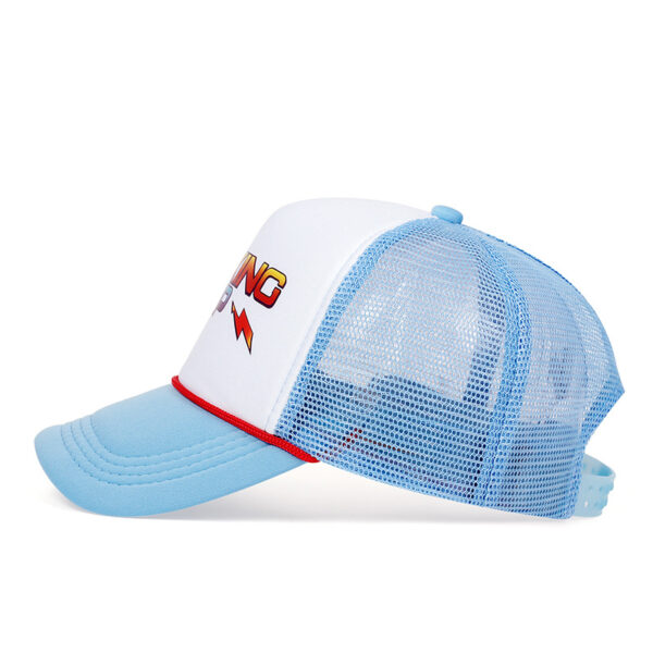 Wholesale Blue and white color letter splicing duckbill cap OLY Exclusive