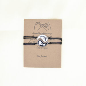 Wholesale black and white tai chi couple bracelet two fish handmade gossip totem