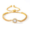 Wholesale rose gold love zircon bracelet simple alloy diamond ladies bracelet