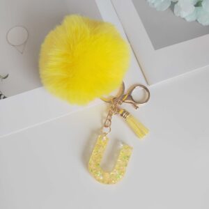 Yellow letter fUr ball pendant/U / One piece is also wholesale price