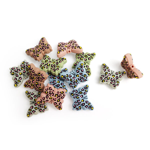 O1CN01zoV9os1mY1Pjs1Fqw_2001174965-0-cib Wholesale 10pcs Creative Leopard Butterfly Silicone Loose Beads