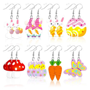 O1CN01zpds081boY5sHNCfs_2221250243512-0-cib Wholesale Easter Bunny Egg Mushroom Double-sided Acrylic Earrings