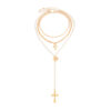 O1CN01zrAS5F23L3pMEG9Gb_1005997238-0-cib Wholesale Punk metal cross pendant with pearl bead chain, stackable necklace
