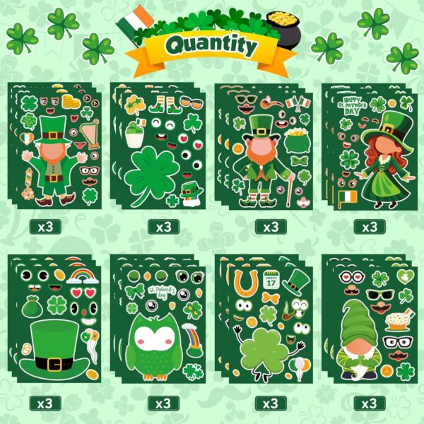 O1CN01zs0SXl1yoIyP4bn34_2216419986625-0-cib Wholesale St. Patrick's Day green shamrock letter Waterproof Vinyl Stickers