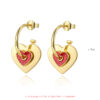 Wholesale Love Pendant Earrings Light Luxury Two Hearts Heart-shaped Earrings
