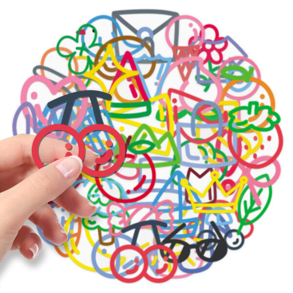 Wholesale 50pcs Transparent Fun Doodle Stickers