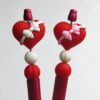 Wholesale 10pcs Factory New 3D Valentine's Day Silicone Heart Beads DIY Beaded Jewelry Bracelet Accessories Glue Beads