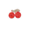 Wholesale Red and pink cherry rhinestone embroidery DIY Patches