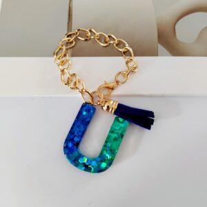 Blue chain letter u