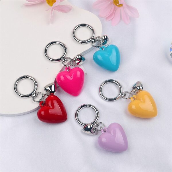 Wholesale Candy-Colored Heart KeychainMobile Phone Chain