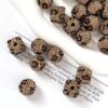 Wholesale 10pcs Leopard patterned clay round diamond beads