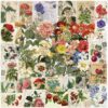 Wholesale 50pcs Retro Plant Flower Series Graffiti Waterproof Stickers