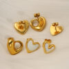 O1CN01zxc8gN2NGI1nKKByN_2217889189935-0-cib Wholesale Stainless Steel 18K Gold Plated Heart Inlaid Shell Stud Earrings