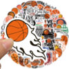 Wholesale 50pcs Basketball Alphabet Series Waterproof Vinyl Stickers
