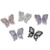 Wholesale 10pcs Colorful Butterfly Pearl Alloy Four hole Beads