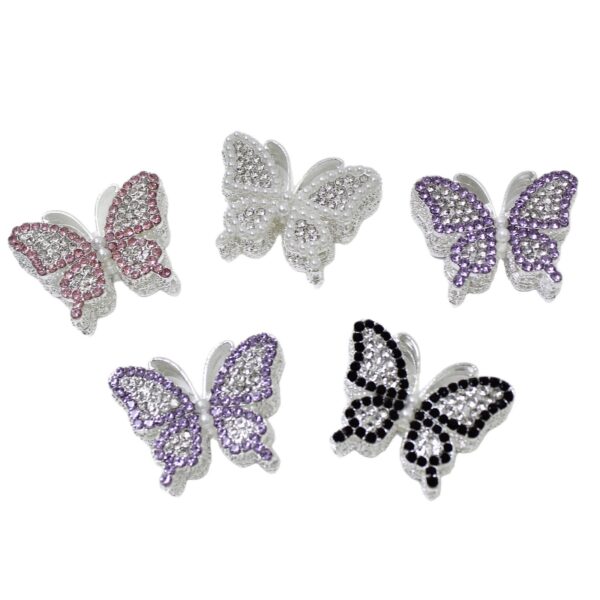 Wholesale 10pcs Colorful Butterfly Pearl Alloy Four hole Beads