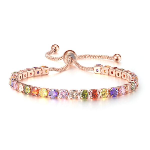 Wholesale Colorful Zircon Full Diamond Crystal Bracelet