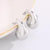 PVD Coated 18K Gold Plated Water Droplets Stainless Steel Modern Style Waterproof Non Tarnish Ear Studs