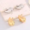 PVD Coated 18K Gold Plated Water Droplets Stainless Steel Modern Style Waterproof Non Tarnish Ear Studs
