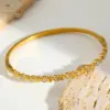 Stainless Steel 18K Gold Embedded Zirconia Star Bracelet Elegant Luxurious Sexy Style For Holiday Weekend Party Selfie Garden