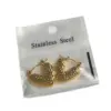 Stainless Steel Earrings Plated 18K Gold Geometric Hammered Texture Oil Pressure Earrings For Women Simple